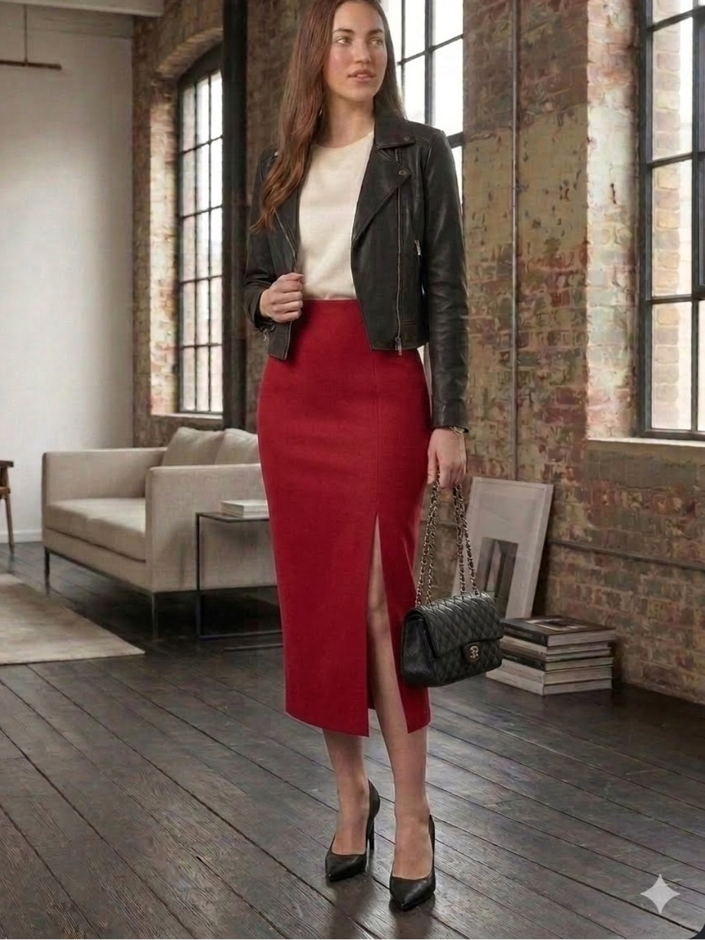 Vintage Nina K David Kline Skirt with Slit